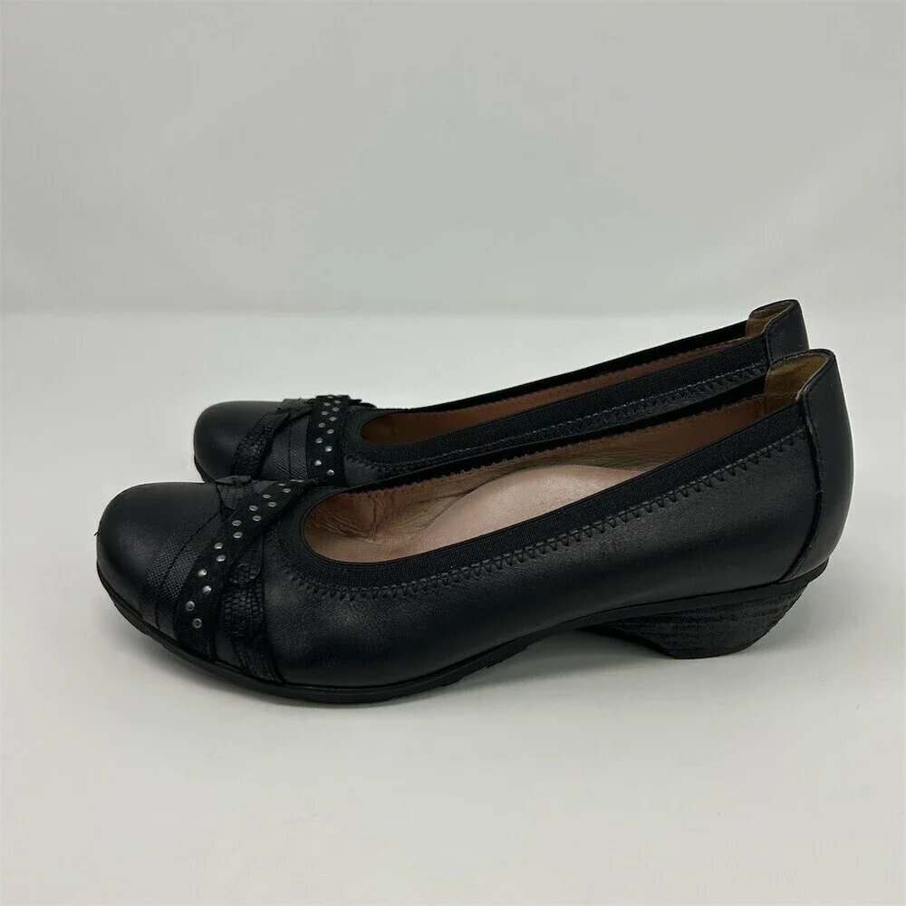 ABEO Nellie B.I.O. System Nellie Women's Wedge Pumps Black Studded Size 8M